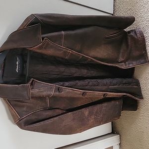 Leather coat